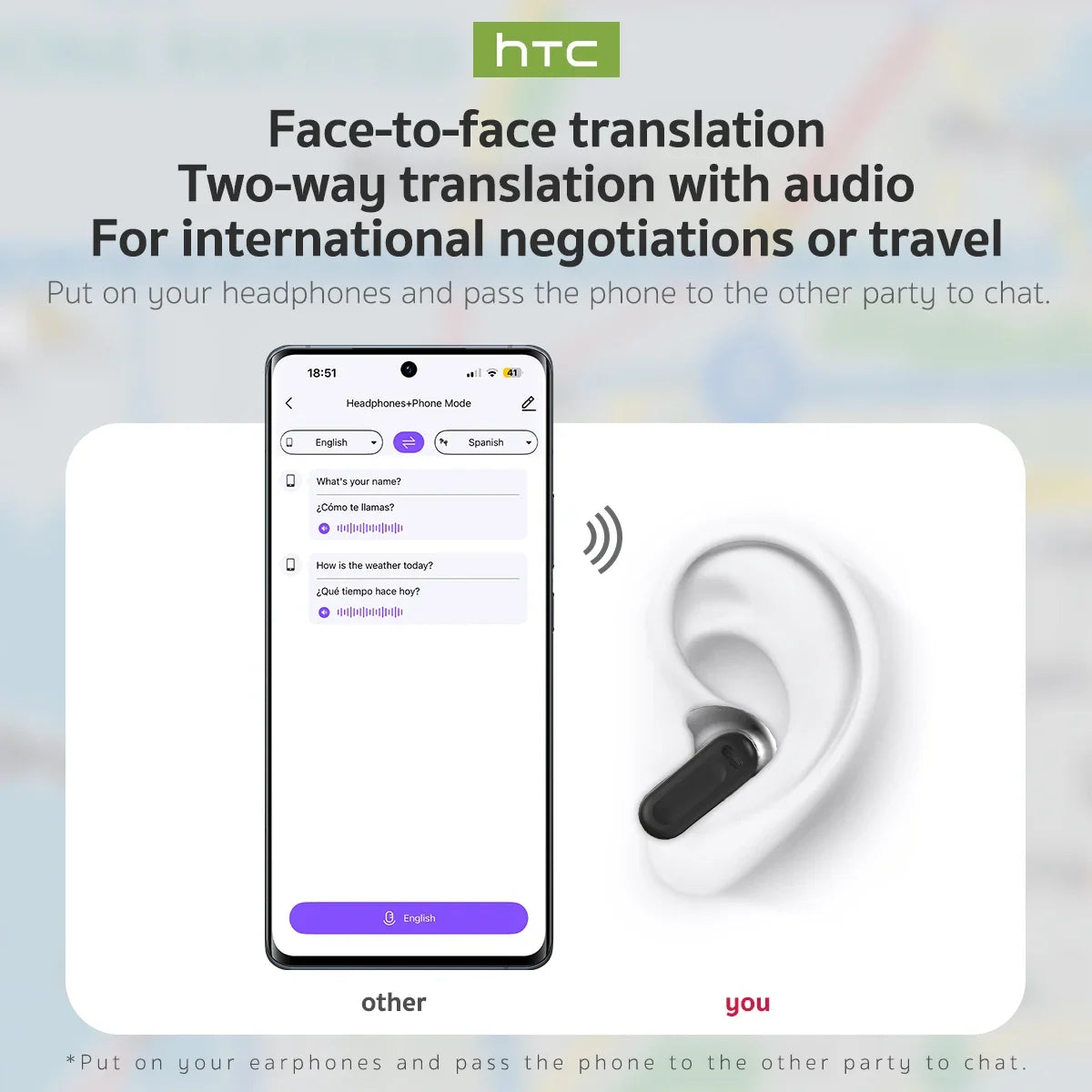 Ne20 Bluetooth V6.0 Earphones with AI Translator, LCD Touch Screen, Wireless Sports Headphones, HD Stereo Sound, Long Battery Life